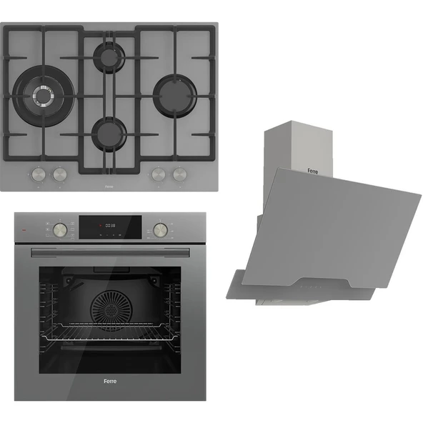 Ferre Flowart Serisi Gri Set (ED078+ QMS63CPR +D065 ) ürün görseli 1