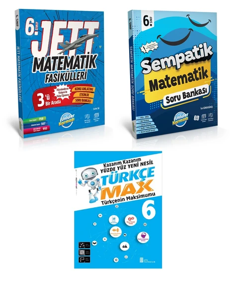 6.Sınıf Maarif Model Matematik Jett Konu Anlatımlı Fasiküller + Sempatik Soru Bankası Seti 2025-2026 ürün görseli 1