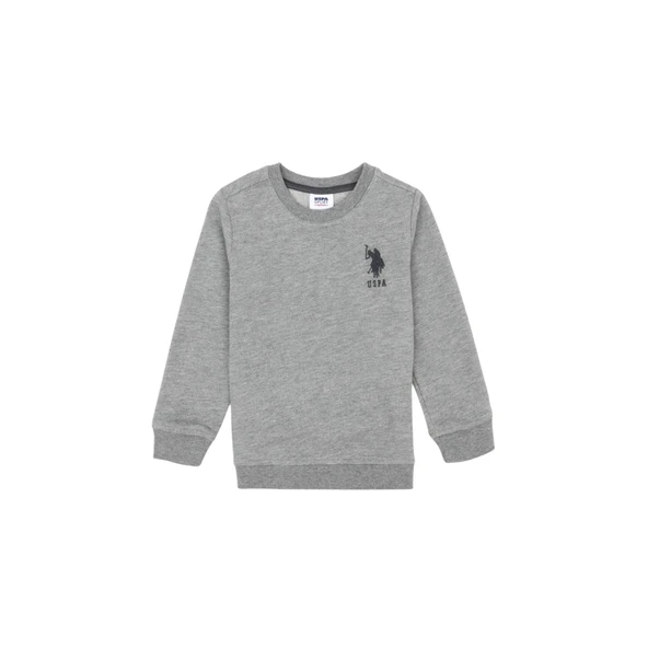 Çocuk Siyah Basic Bisiklet Yaka Sweatshirt 50269417 - Resim 9