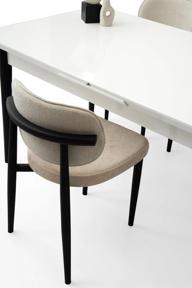 Tekno Polo MDF Açılır Mutfak Masa Sandalye Takımı 90x160 - Resim 2