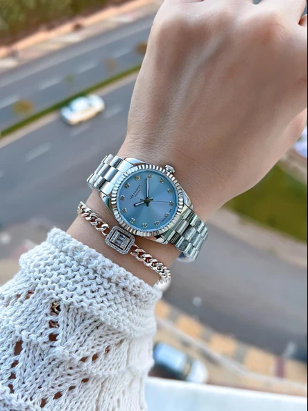 Lee Cooper Çelik Kordonlu 3 Atm Suya Dayanıklı 2 Yıl Garantili Kadın Kol Saati BC.08212.300 - Resim 2