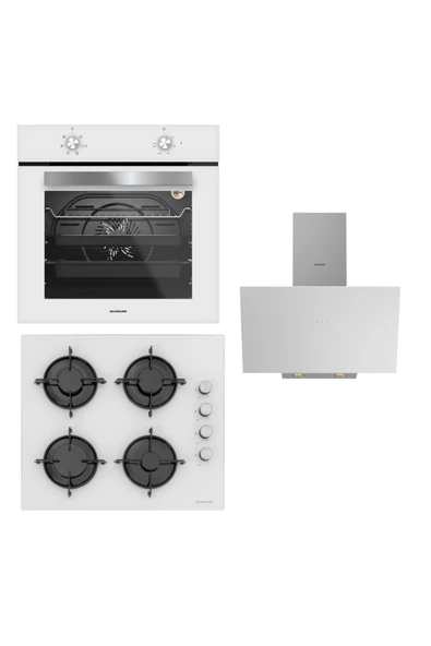 Silverline Ankastre Set (bo6501w01-cs5349w01-3481 Beyaz) - 1