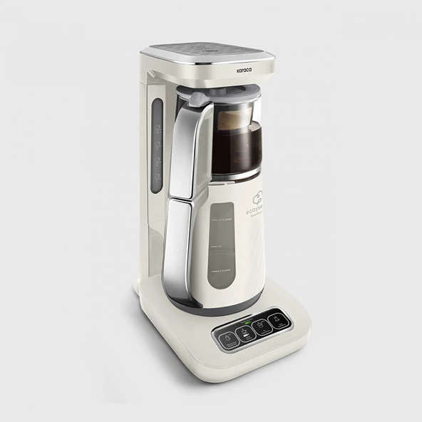 Karaca Çaysever Robotea Pro Quartz 4 in 1 Konuşan Çay Makinesi Creamy - Resim 2