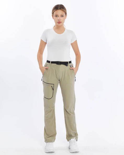 Mapamyumco Quick Dry Kadın Trekking Pantolon-BEJ - Resim 2