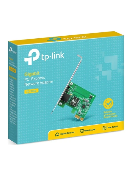 TP-Link TG-3468 10/100/1000 Mbps Gigabit PCIe Network Adaptör PCI Express Uyumluluğu Yüksek Hızlı Kablolu Ağ Bağlantısı Windows & Linux Destekli - 2