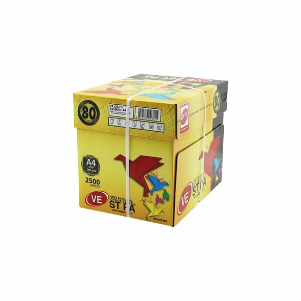 VE STPA OFFICE PAPER A4 FOTOKOPİ KAĞIT 2500LÜ 210X297MM (5284) ürün görseli