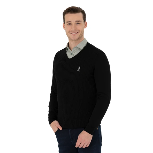 Erkek Kazak V Yaka Slim Fit 1629617 - 3