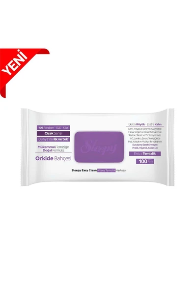 Sleepy Easy Clean Orkide Bahçesi Yüzey Temizlik Havlusu&mendili 100 Yaprak - Resim 3