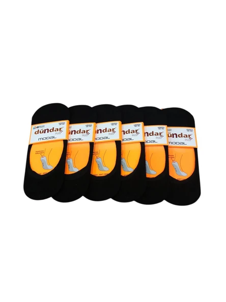 Dündar 6 Çift Modal Silikon Destekli Burun Dikişsiz Parfümlü Kadın Babet Çorap - Resim 4