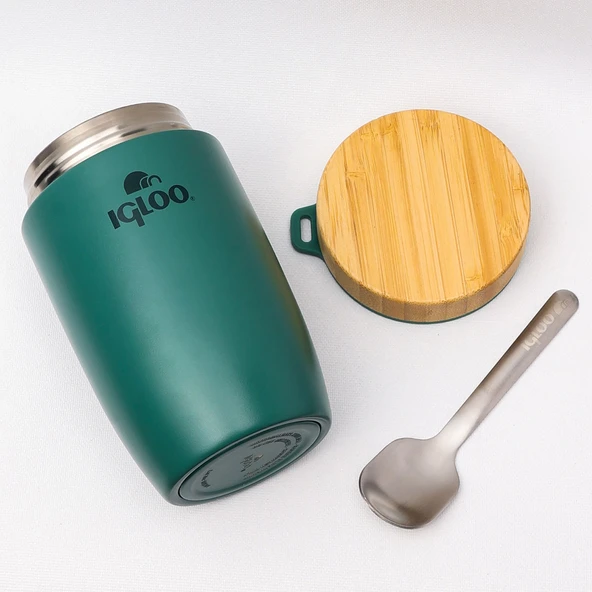 Igloo Bamboo Yemek Termosu 500ml-YEŞİL - Resim 7