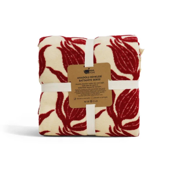 Bigghome Lalezar Tek Kişilik Battaniye 150 x 200 cm ürün görseli