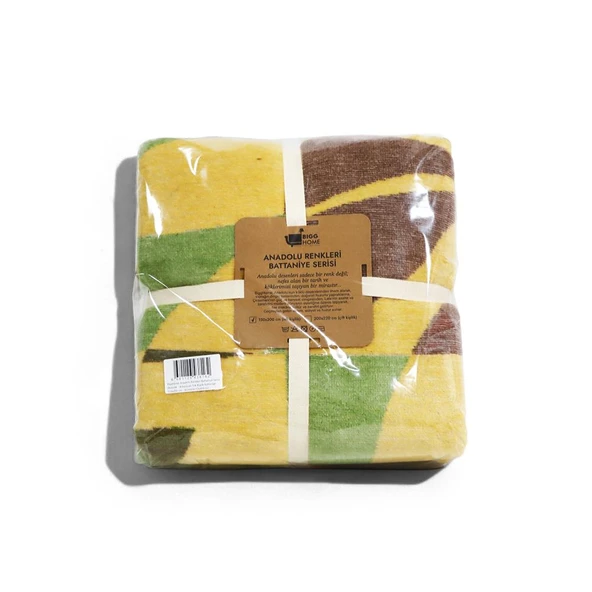 Bigghome Botanik Tek Kişilik Battaniye 150 x 200 cm - Resim 6
