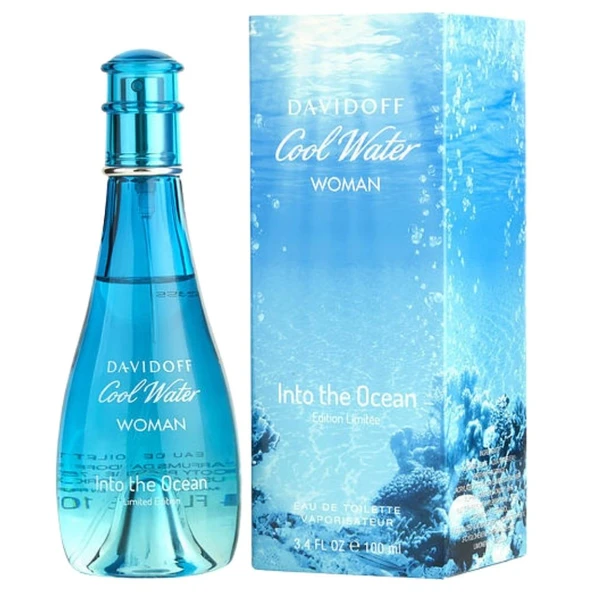 Davidoff Cool Water Into The Ocean Woman Limited Edition EDT 100 ml Kadın Parfümü - Resim 2