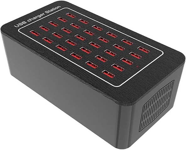 Daytona 150 Watt USB HUB 30 Portlu Ergonomik Çoklu Şarj İstasyonu - Resim 7