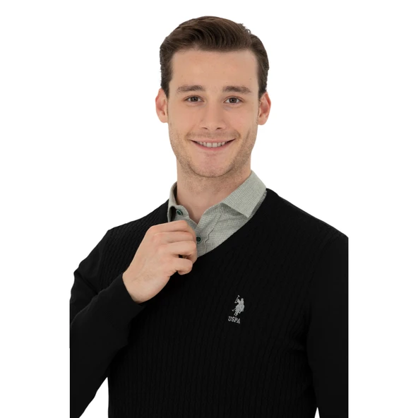 Erkek Kazak V Yaka Slim Fit 1629617 - 4