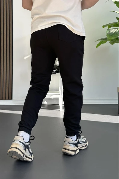 Erkek Fit Kesim Eşofman Altı Siyah Edw229 - Resim 4