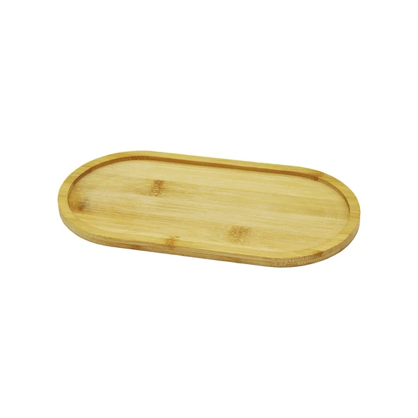 OVAL AHŞAP BAMBU YAĞDANLIK ALTLIK 12X23CM (5284) ürün görseli