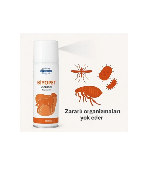 Biyopet Aerosol (Köpek) 150 Ml Köpek Yaşam Alanı Bit, Pire Ve Kene Haşere Spreyi ürün görseli
