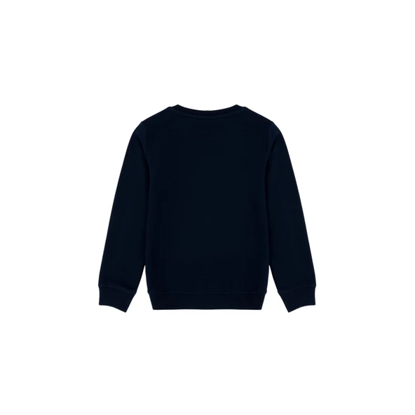 Çocuk Siyah Basic Bisiklet Yaka Sweatshirt 50269417 - Resim 3