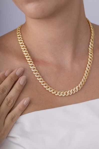 Gümüş Pazarım Altın Kaplama 925 Ayar Gümüş Gurmet Kolye - 2