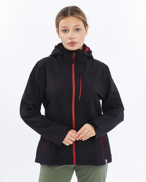 Mapamyumco Windbreaker Kadın Ceket-SİYAH - Resim 3