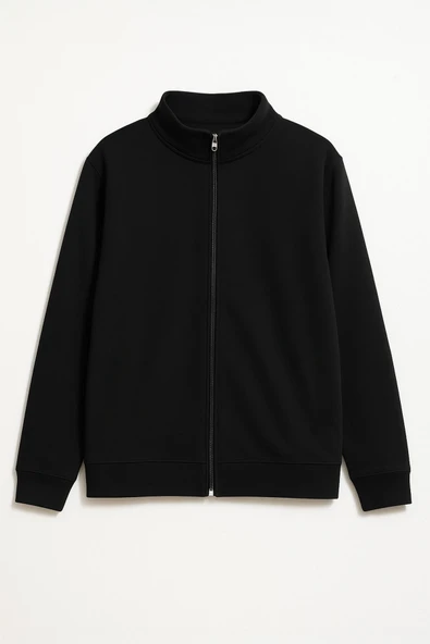 Kadın Fermuarlı İçi Polarlı Sweatshirt - 11