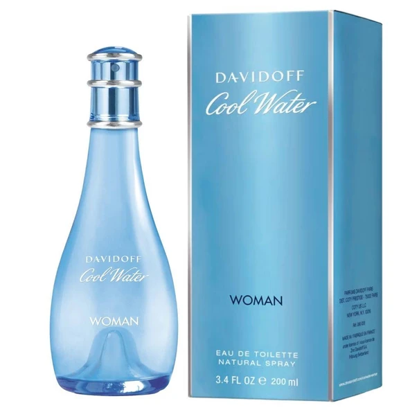 Davidoff Cool Water Woman EDT 200 ml Kadın Parfümü - Resim 2