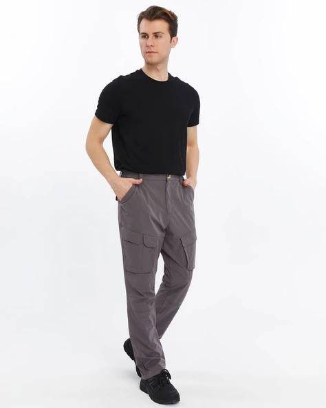 Mapamyumco Quick Dry Cargo Trekking Erkek Pantolon-FÜME - Resim 2