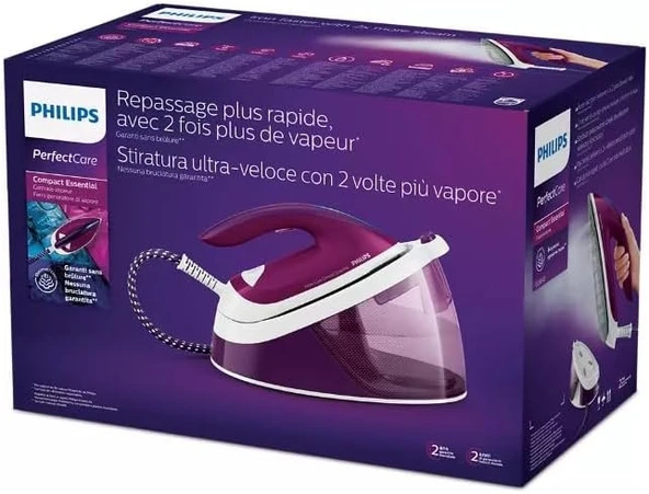 Philips GC6842/30 Buhar Kazanlı Ütü, 1.3 L Hacim, OptimalTemp Teknolojisi, Mor - 4