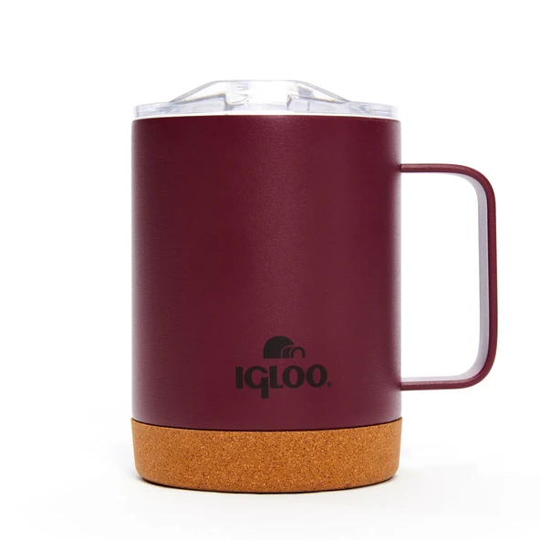 Igloo Cork Mug 350ml-BORDO - Resim 7