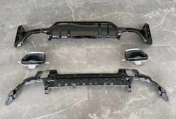 BMW 3 SERİSİ G20 LCİ UYUMLU M340i DİFÜZÖR + EGZOZ UCU SET 2022+ ürün görseli 1