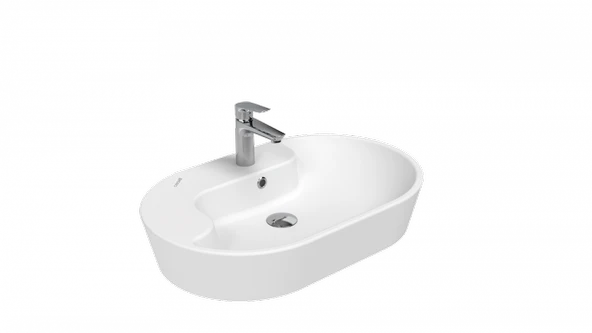 Creavit TP172 Topic Tezgah Üstü Çanak Lavabo 70 cm Beyaz - Resim 2