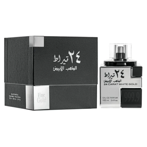 Lattafa 24 Carat White Gold EDP 100 ml Unisex Parfüm - Resim 2