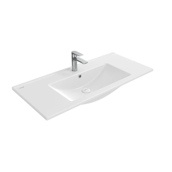 Creavit SU100 Su Etajerli Lavabo 100 cm Beyaz - Resim 2