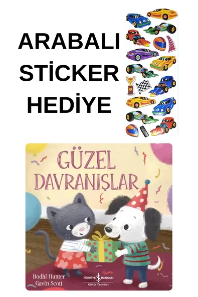 ARABALI STİCKER HEDİYELİ - OKUL ÖNCESİ RESİMLİ KİTAPLAR MASAL - GÜZEL DAVRANIŞLAR ürün görseli