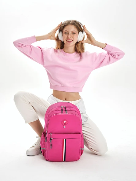 Pierre Cardin Okul Sırt Çantası Fuşya 07Pct180011-Fs - Resim 2