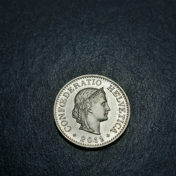 Escoines Koleksiyon 3996368ddadae51694 2011 İsviçre 10 Rappen ÇİL eski yabancı madeni para - Resim 4