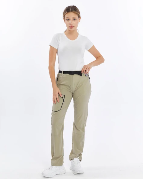 Mapamyumco Quick Dry Kadın Trekking Pantolon-BEJ - Resim 4