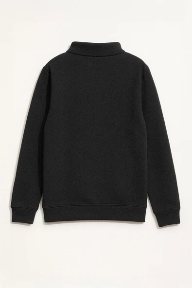 Kadın Fermuarlı İçi Polarlı Sweatshirt - 6