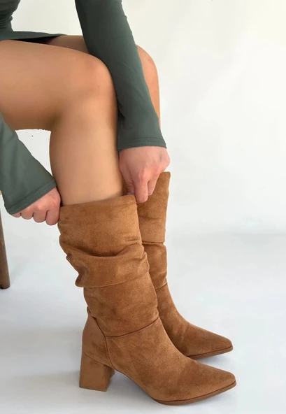 Titen Taba Süet Körüklü Çizme - Resim 2