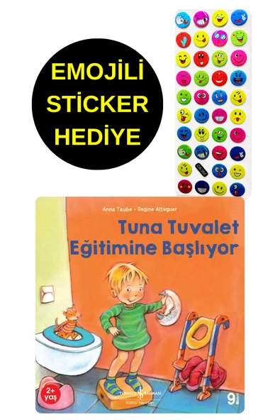 EMOJİLİ  STİCKER HEDİYE  - OKUL ÖNCESİ RESİMLİ KİTAPLAR  - TUNA TUVALET EĞİTİMİNE BAŞLIYOR ürün görseli