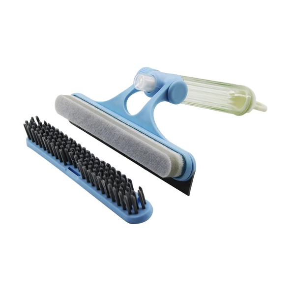 3İN1 CAMSİL CAM ÇEK - SÜNGER - FIRÇATEMİZLİK ALETİ OYNAR BAŞLIK - SPREYLİ SU HAZNELİ SAP (5284) ürün görseli