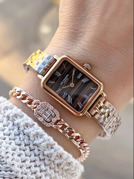 Lee Cooper Küçük Kasa Vintage Özel Tasarım 2 Yıl Garantili 3 Atm Kadın Kol Saati+Bileklik 08232.440 ürün görseli