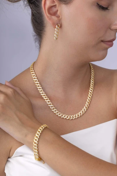 Gümüş Pazarım Altın Kaplama 925 Ayar Gümüş Gurmet Set