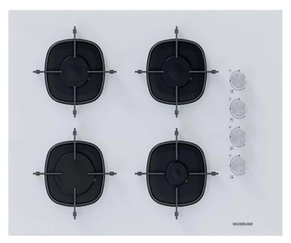 Silverline 2'li ikili Beyaz Cam Ankastre Set CS5665W01 65cm ocak - BO6501W01 Turbo - Resim 2