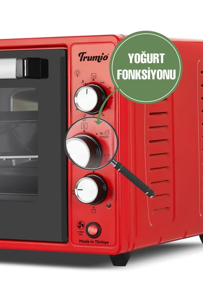 Elektrikli Fırın , Turbo Fan + Lamba, Yoğurt Mayalama - Resim 3