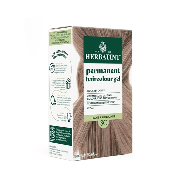 Herbatint Light Ash Blonde 8C Açık Küllü Sarı Saç Boyası 170 ml ürün görseli 1