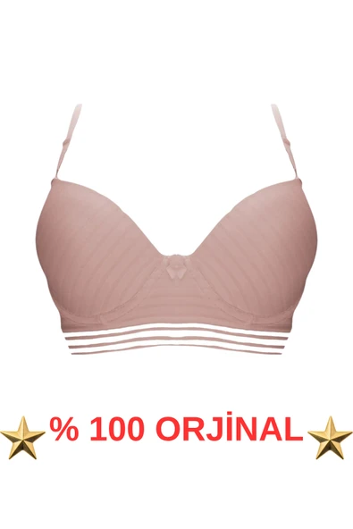 Pudra Misinalı Jakarlı Balenli Destekli Sütyen – Şık ve Rahat Kadın İç Giyim ürün görseli