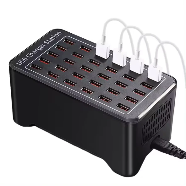 Daytona 150 Watt USB HUB 30 Portlu Ergonomik Çoklu Şarj İstasyonu - Resim 6
