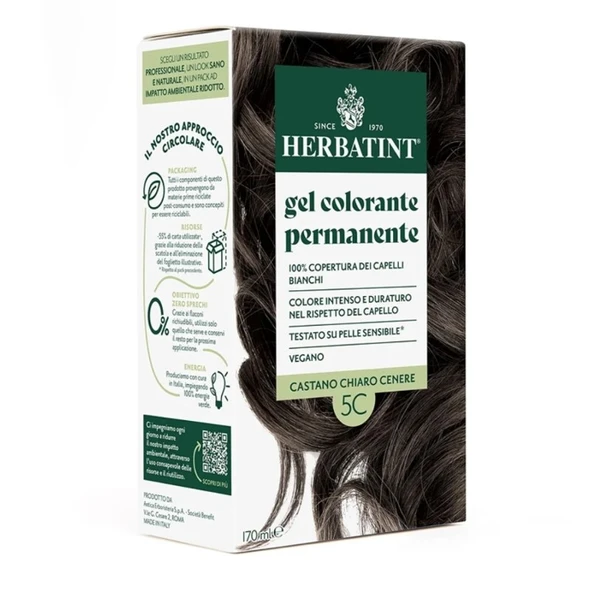 Herbatint Permanent Saç Boyası 170 ml 5C Açık Küllü Kestane ürün görseli 1